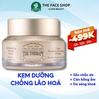 Kem dưỡng ẩm chống lão hóa sáng da phục hồi săn chắc da The Face Shop The Therapy Oil Blending Formula Cream 50ml