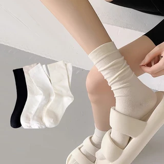 Tất nữ cổ cao , vớ nữ cổ cao chất cotton mềm mịn phong cách Hàn Quốc nhiều màu xinh