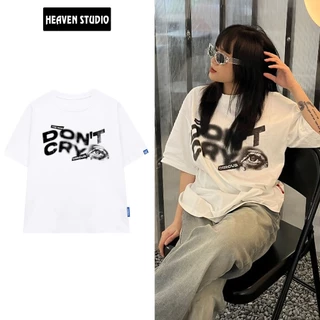 Áo Thun Local Brand Unisex Heaven Studio "Don't Cry", Áo Phông Unisex form rộng 100% Cotton