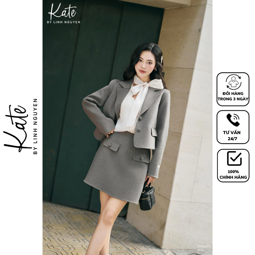 Naco Set dạ cashmere 6475 thời trang thiết kế Kate by Linh Nguyen