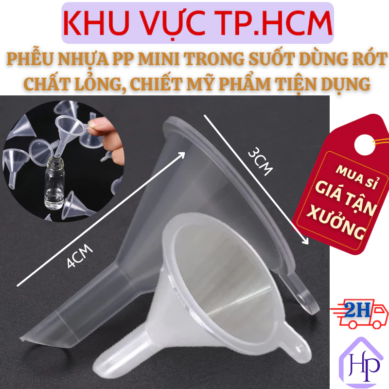 [Sỉ Siêu Rẻ] Phễu Nhựa (E016) PP Loại Dày Dặn Trong Suốt Dùng Rót Chất Lỏng, Chiết Mỹ Phẩm Nhỏ Gọn, Mẫu Mã Đẹp Tiện Ích