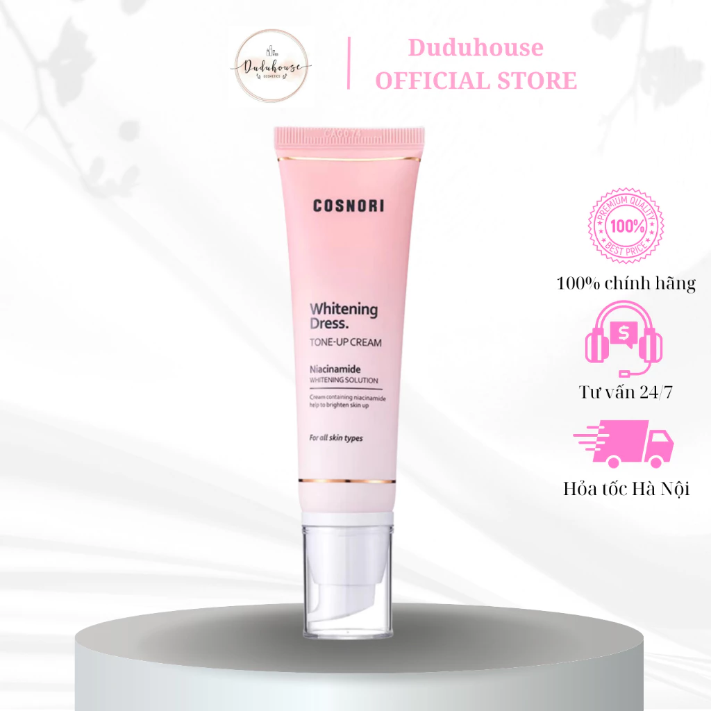 Kem dưỡng trắng da Cosnori Whitening Dress Tone Up Cream cho mặt và toàn thân 50ml Duduhouse