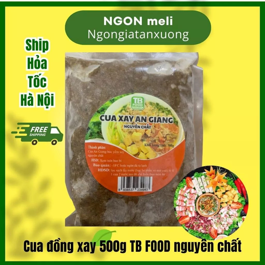 Cua đồng xay an giang nguyên chất 250g TB FOOD ship hoả tốc Hà Nội