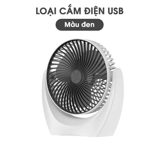 Quạt Mini Để Bàn Tích Điện DELADEP, Cầm Tay 3 Tốc Độ Gió Linh Hoạt Xoay 210 Độ, Động Cơ Không Tiếng Ồn, Pin Khủng QMN10