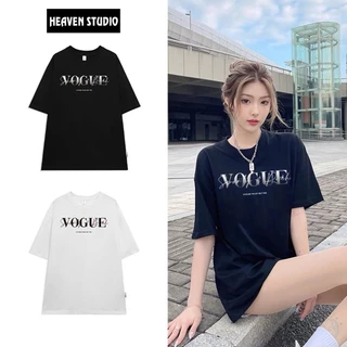 Áo Thun Local Brand Unisex Heaven Studio "Vogue", Áo Phông Unisex form rộng 100% Cotton