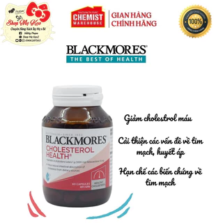 Viên uống giảm mỡ máu [Úc] Blackmores Cholesterol Health - 60 viên