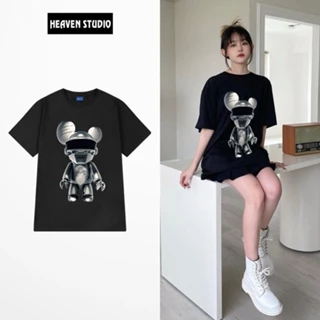 Áo Thun Local Brand Unisex Heaven Studio "Metal Rabbit", Áo Phông Unisex form rộng 100% Cotton