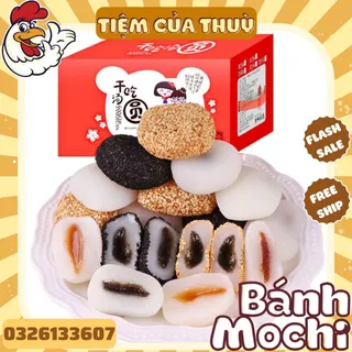 Bánh Mochi Đài Loan (1KG) Mochi Dẻo Vừng Hiệu Hai Cô Gái Mix 4 Vị Siêu Ngon, Tiệm ăn vặt Thuỳ Bùi