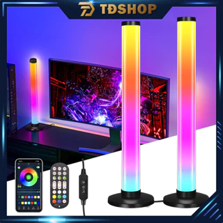 COMBO 2 Cây Đèn LED RGB Nháy Theo Nhạc mới nhất 2024 Trang Trí PC & Tivi Và Decor Phòng Cực Kì Đẹp, Có APP. Cao 42cm.