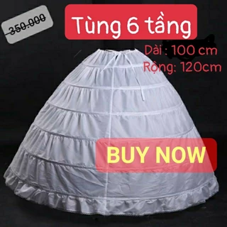 [Giá hủy diệt] [FreeShip] TÙNG LÓT - 6 TẦNG (làm phồng VÁY CƯỚI Cao Cấp) - Nhập Khẩu 100% cô dâu đám cưới. NHẸ TỐT..