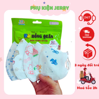 Khẩu trang em bé, khẩu trang 5d cho bé combo 100 cái cho bé từ 2 - 5 tuổi in hình họa tiết dễ thương - Phụ kiện Jerry