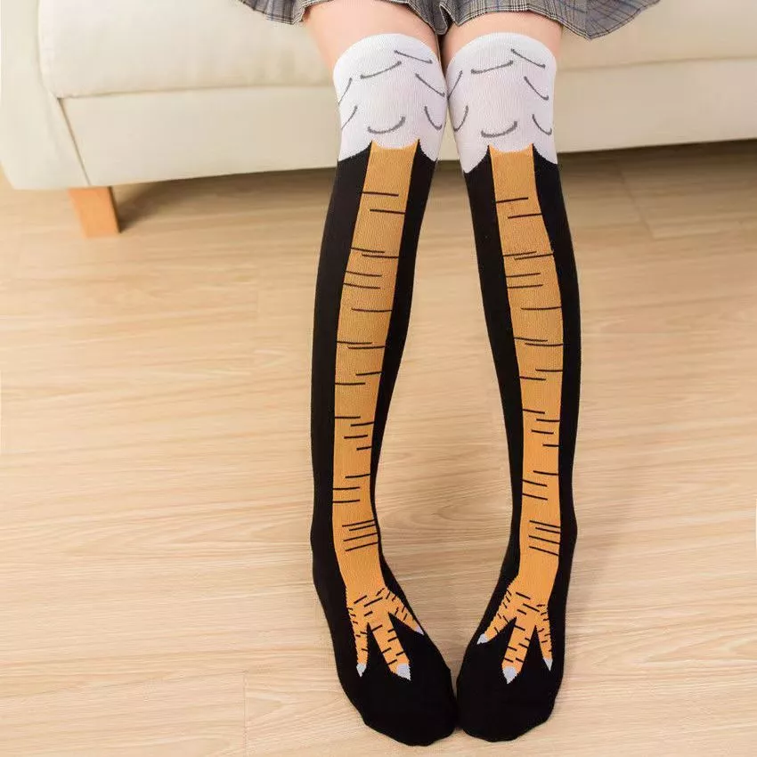 Tất chân gà hài hước dài quá đầu gối nam nữ đều đi được