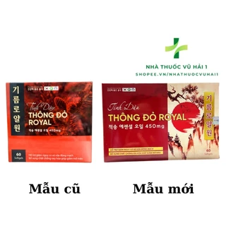 Tinh dầu THÔNG ĐỎ ROYAL  giúp giảm mỡ máu hiệu quả cải thiện sức khỏe tim mạch hộp 60v