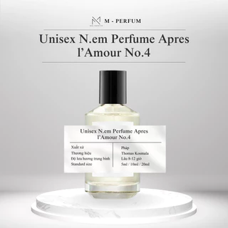 Nước hoa nam M-Perfume No 4 Après l’Amour chính hãng mùi hương Độc Đáo, Thu Hút dung tích 10ml