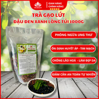 Trà gạo lứt cỏ ngọt đậu đen xanh lòng hỗ trợ tim mạch huyết áp thanh lọc cơ thể YẾN BEAUTY