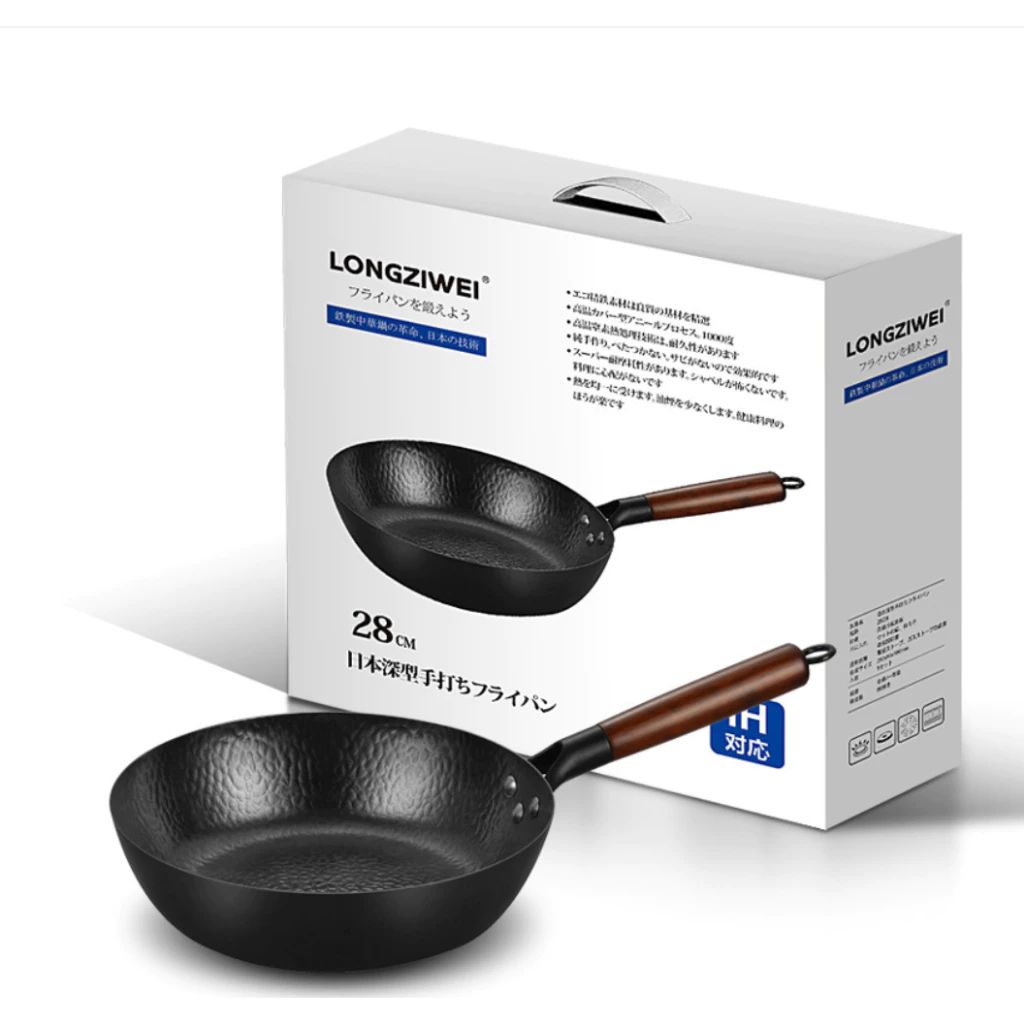 Chảo Sâu Lòng Chống Dính 3 Lớp 28cm Tay Cầm Chống Bỏng, Chảo Lòng Sâu Vân Đá Dùng Mọi Loại Bếp Tiện Lợi X502