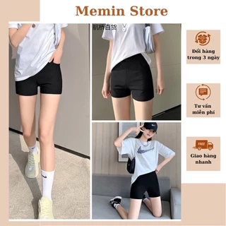 quần short nữ cạp cao co giãn lưng thun, quần short dance dáng ôm dễ phối đồ Memin Store