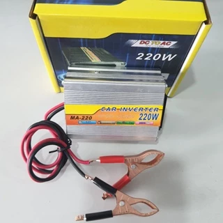 Biến tần 12v sang 220v 220W kích điện 12v LOẠI 1 đủ công suất có cổng USB 5V dùng cho ắc quy sạc năng lượng mặt trời