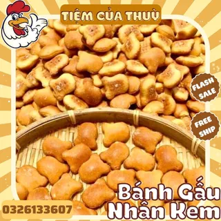 500G Bánh Gấu Nhân Kem Thiên Hồng, Bánh Gấu Thiên Hồng Chính Hãng, Tiệm ăn vặt Thuỳ Bùi