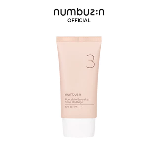 Kem Chống Nắng Nâng Tone Cho Da Nhạy Cảm Numbuzin No.3 Porcelain Base-skip Tone Up Beige 50ml