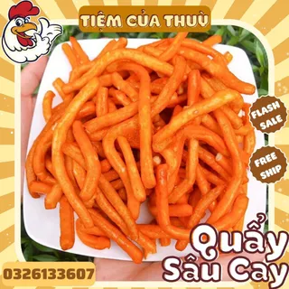 500 Quẩy Sâu Cay, Quẩy Vừng Cay, Snack Bánh Thơm Ngon Giòn Tan, Đồ ăn vặt 1K,