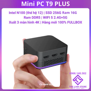 Máy tính Mini PC Intel NUC T9 Plus mới FullBox - intel N100 thế hệ 12 ram 16G Có LED