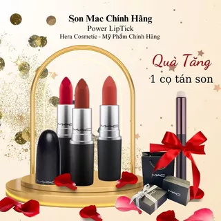 [Gói Quà Free] Son Thỏi MAC Chính Hãng, Son MAC Powder Kiss Lipstick, Matte, Rettro Matte Full Size 3g Lì Mịn