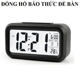 Đồng Hồ LED Để Bàn Báo Thức Điện Tử Đa Chức Năng Cảm Biến Đèn Nền Ban Đêm, Nhiệt Độ, Thời Gian, Lịch, Báo Thức C1019
