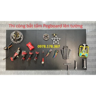 {TẶNG VÍT + TẮC KÊ} Tấm bảng Pegboard treo phụ kiện đa năng - Dài 1m x Rộng 0.5m