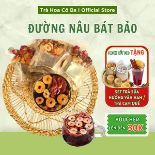 Trà thảo mộc đường nâu, Trà Đường Nâu Bát Bảo Hộp 30 gói Trà Hoa Cô Ba giảm đau bụng kinh, bổ máu giữ ấm cơ thể