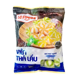 Viên Thả Lẩu sọc Mix lẫn 3 vị Lacusina - Túi 500gr