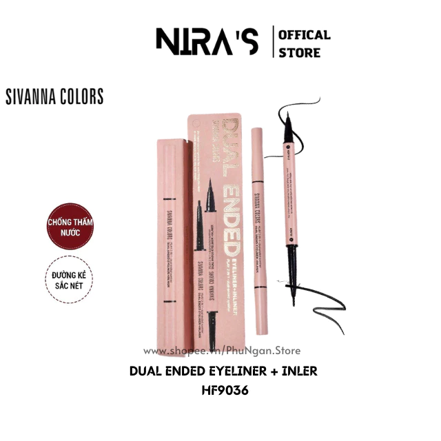 Kẻ mắt Sivanna Dual Ended HF9036/Make Silky Eyeliner HF9014 Thái Lan nét mảnh, lâu trôi