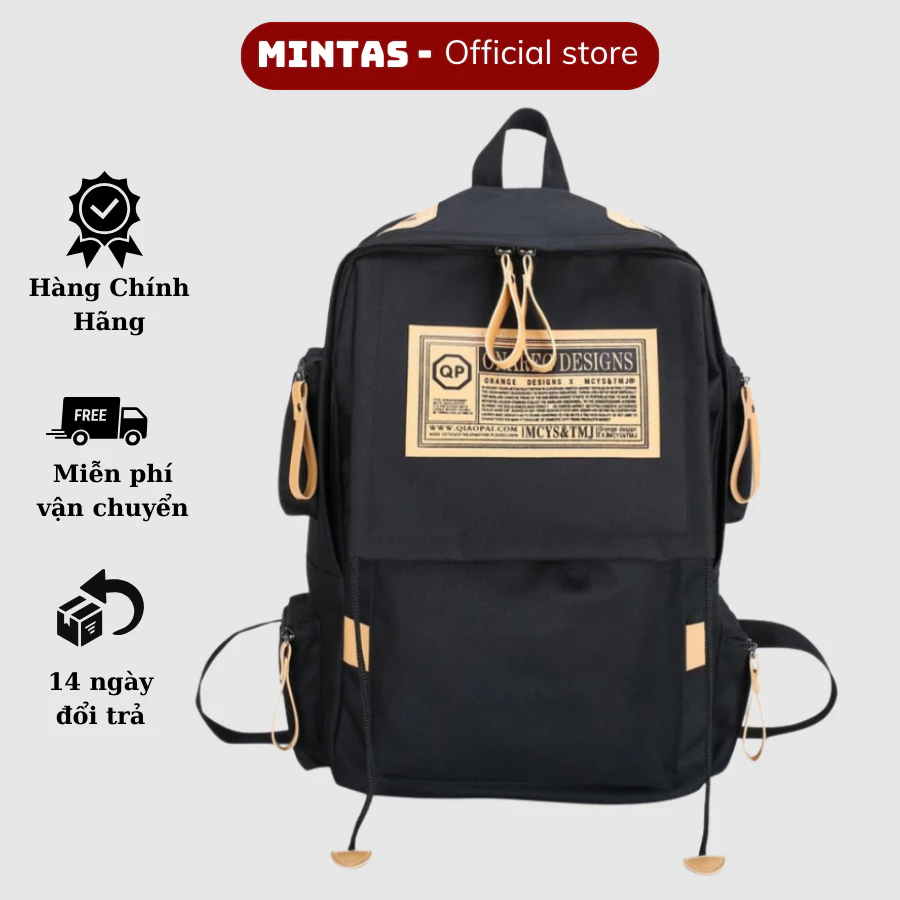 Balo thời trang nam nữ MINTAS. Cặp balo đi học có ngăn đựng laptop.mintas.008
