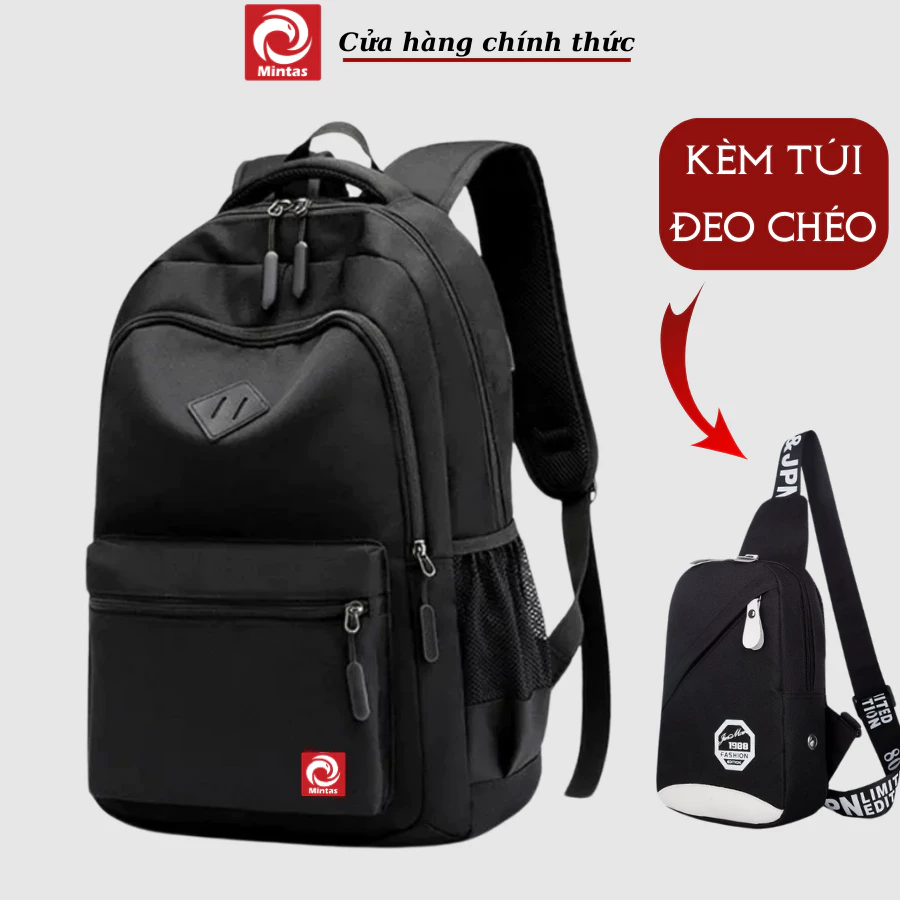Combo Balo & túi đeo chéo thời trang UNISEX nhiều ngăn. Hàng Chính Hãng Phân Phối.