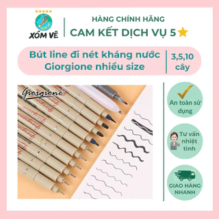 [XÓM VẼ] Bút line đi nét kháng nước Giorgione nhiều size.