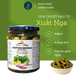 Lọ dưa chuột bao tử muối chua Nga - dưa chuột ngâm Nga 500g Date 2026