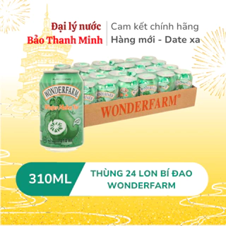 [HOẢ TỐC] Trà bí đao WONDERFARM lon 330ml (Thùng 24 lon) (Date xa) (Có thùng giấy)