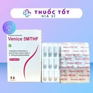 Venice 5-MTHF bổ sung Folate, acid folic 5mthf, vitamin tổng hợp bầu, tăng thụ thai, ngừa dị tật thai nhi, Hôjp 30 viên