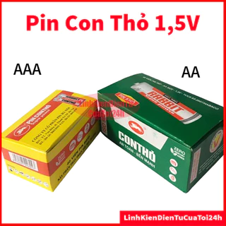 Giá Sỉ Hộp 40 Viên Pin Con Thỏ Cỡ Lớn AA, Cỡ Bé AAA, 1,5V Chính Hãng