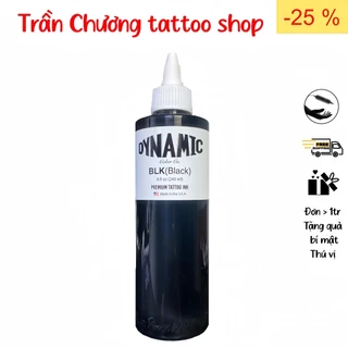 Mực xăm BLK Dynamic - Mực đen BLK chính hãng - chai 8oz - Trần Chương tattoo shop đồ xăm trong tầm tay