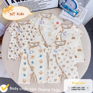 Body đùi tăm sơ sinh Bodysuit bé trai bé gái Bộ đồ liền thân cho bé NTkids