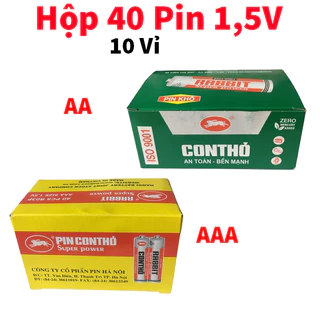 Giá Sỉ Hộp 40 Viên Pin Con Thỏ Cỡ Lớn AA, Cỡ Bé AAA, 1,5V Chính Hãng