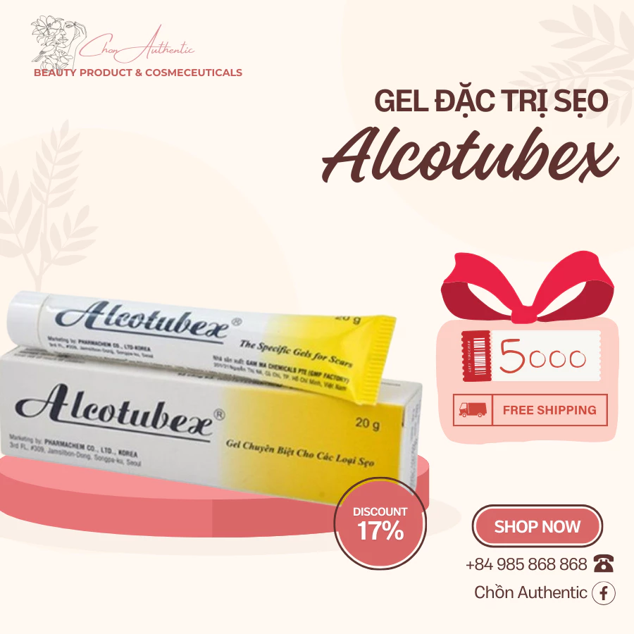 [CHÍNH HÃNG - LIỀN SẸO] GEL ALCOTUBEX 20g Kem Liền Sẹo ngừa hình thành sẹo mới