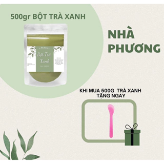 Bột trà xanh nguyên chất Organic gói 250gr, 500gr (tặng kèm quà)  (chi tiết trong phần mô tả)