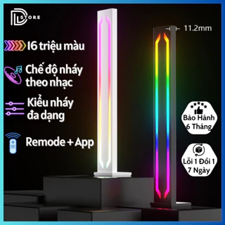 Cây Đèn LED RGB Nháy Theo Nhạc Có APP + Remote Cao 28cm. Thanh LED RGB mới Trang Trí PC & Ô Tô Và Decor Phòng Cực Kì Đẹp