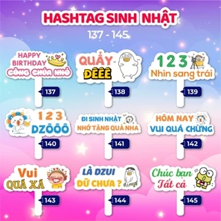 Bảng hashtag cầm tay chụp hình, checkin sinh nhật - MS: 137 - 172 (chất liệu FORMEX 3mm)