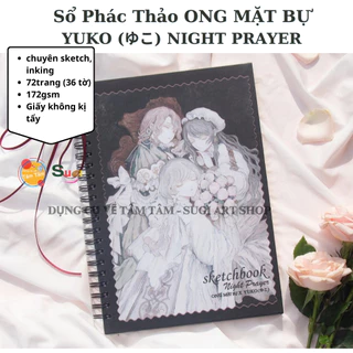 [ TÂM TÂM ] Sổ vẽ Ong Mặt Bự ,Sổ Phác Thảo NIGHT PRAYER họa sĩ nhật bản Yuko  - Sketchbook , Sổ Vẽ Không Kị Tẩy