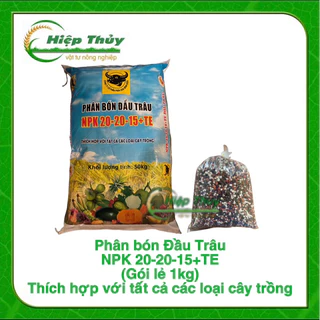 Phân NPK 20-20-15+TE Đầu Trâu Cao Cấp phân bón Bình Điền (1KG)