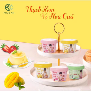 thạch kem  phúc an hộp tròn. combo 10hôp