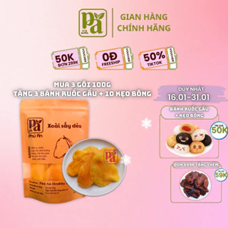 Xoài sấy dẻo Phú An gói 500g món ăn vặt ngon, ăn vặt healthy foods làm quà tặng, biếu, tiếp khách